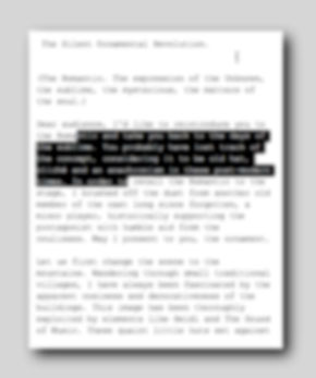 Text Document out of Focus